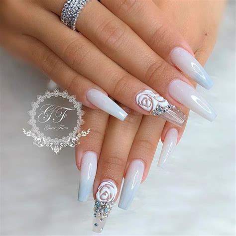 Rhinestones Nail Perfection For Incredible Mani Wedding Acrylic