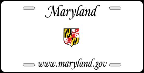 Maryland State Blank Background Novelty Metal License Plate Etsy