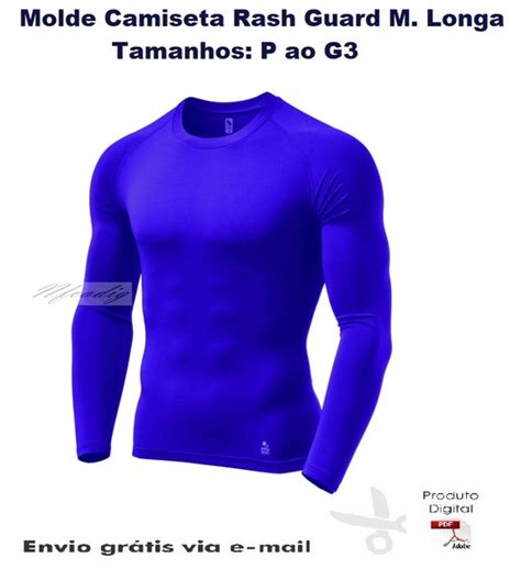 Molde Modelagem De Camiseta Rash Guard Manga Longa 223 Elo7