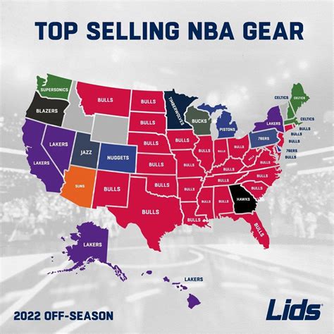 Top Selling NBA Gear By State R MapPorn