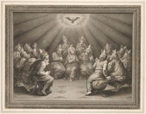 Hier Carattoni Active 1800 The Descent Of The Holy Spirit Upon The Apostles And The Virgin