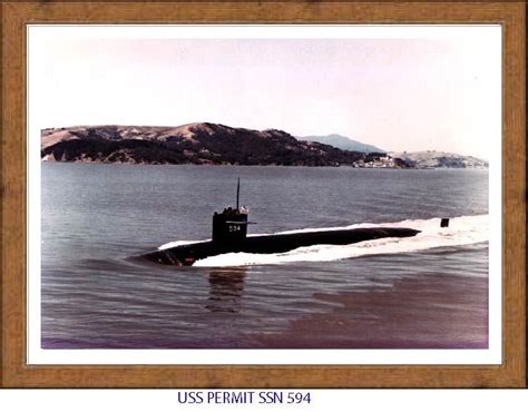 Naval Products Uss Permit Ssn 594 Submarines Naval Submarine