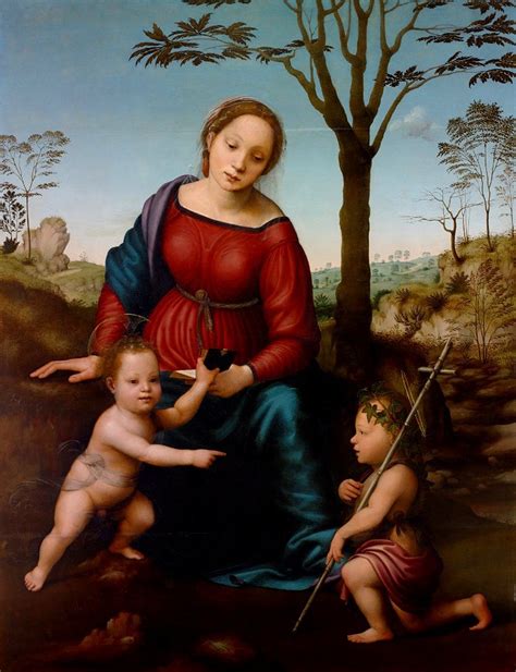 Giuliano Bugiardini Madonna And Child Seated In A Landscape With