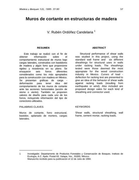 PDF MUROS DE CORTANTE EN ESTRUCTURAS DE MADERA PDFSLIDE NET