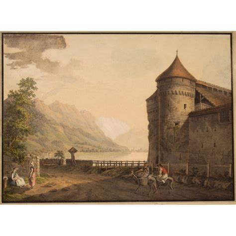 Gravure Chateau De Chillon Par Locher Moinat Sa Antiquit S D Coration