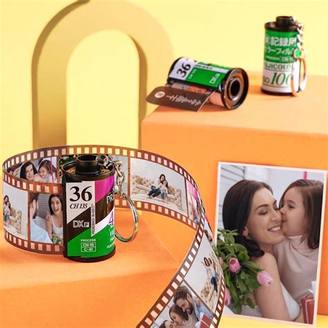 Personalized Photo Film Roll Keychain Keychain With Picture And Music