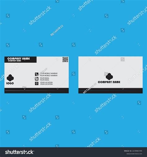 Sample Business Card Template Design Stock Vector Royalty Free 2239983795 Shutterstock