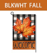 Amazon BLKWHT Fall Pumpkin Garden Flag 12x18 Vertical Double