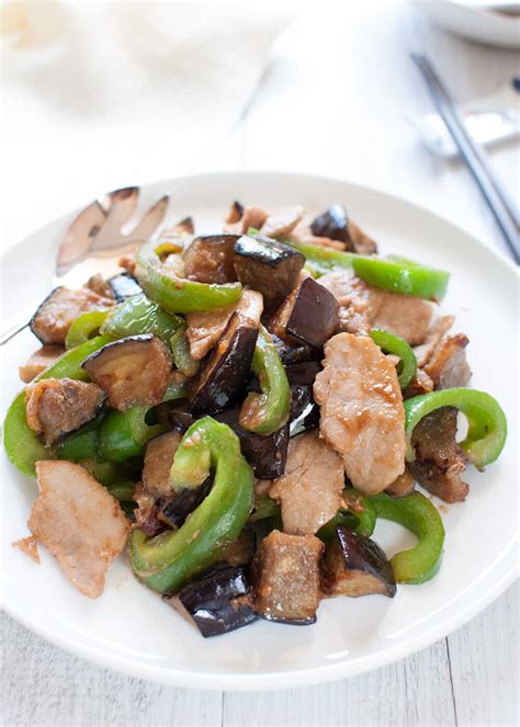 Miso Stir Fry With Eggplant Capsicum And Pork RecipeTin Japan