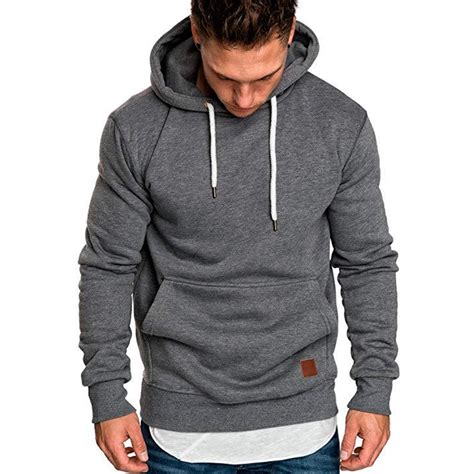 2018 New Fashion Mens Oversized Hoodies Solid Color Hooded Sweatshirt