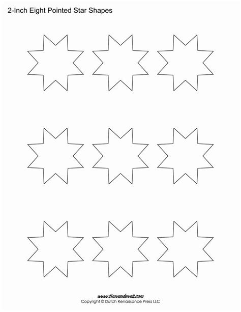 8 Point Star Template Printable Elegant Free Eight Pointed Star Shapes