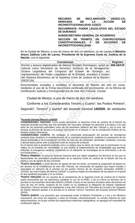 Pdf Recurso De Reclamaci N Ca Derivado De La C Digo