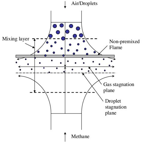 Schematic Of The Counterflow Non Premixed Flame Configuration With