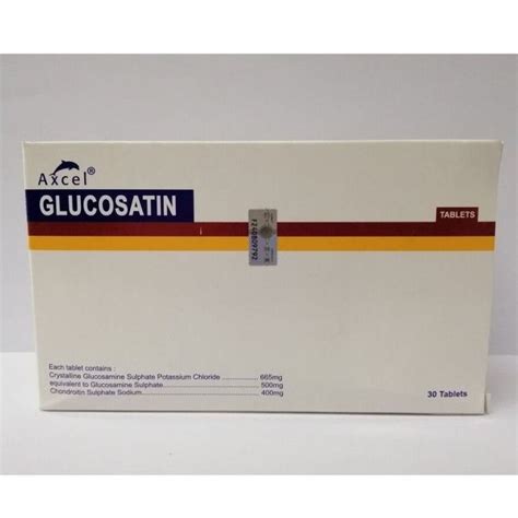 Axcel Glucosatin Glucosamine 500mg Chondroitin 400mg 30 Tab 1 Box