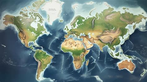 Premium AI Image | map of the world the earth with countries