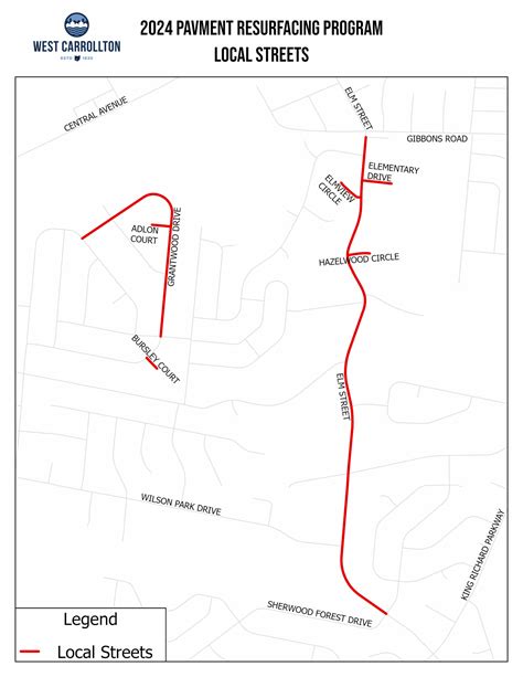 Resurfacing Map 2024 | City of West Carrollton