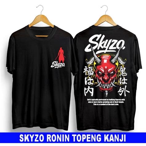 Jual T Shirt Kaos Samurai Jepang Baby Gang Skyzo Ronin Mawar Skyzo