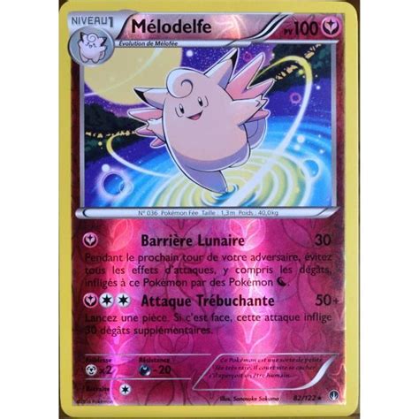 Carte Pokémon 82 122 Mélodelfe 100 PV REVERSE XY Rupture Turbo