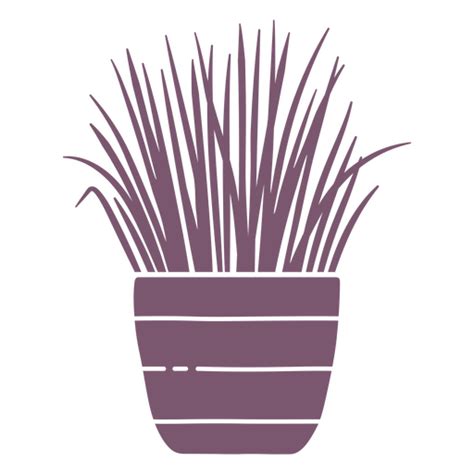 Diseño Png Y Svg De Planta De Hojas Largas En Maceta Cortada Para Camisetas