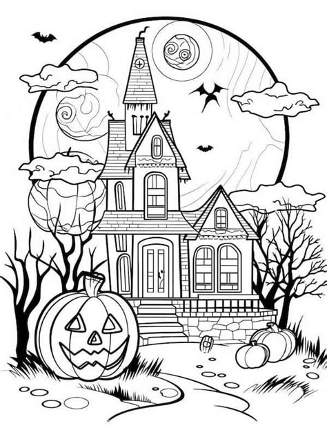 Creative Haunted House Coloring Pages Our Mindful Life Free