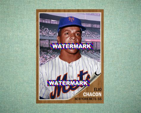 Elio Chacon New York Mets Style Custom Baseball Art Card Ebay