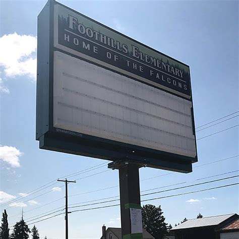 School Sign for Foothills Elementary School - Buckley, WA