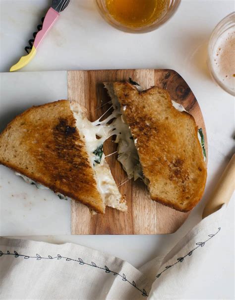 Spinach And Artichoke Dip Grilled Cheese A Cozy Kitchen