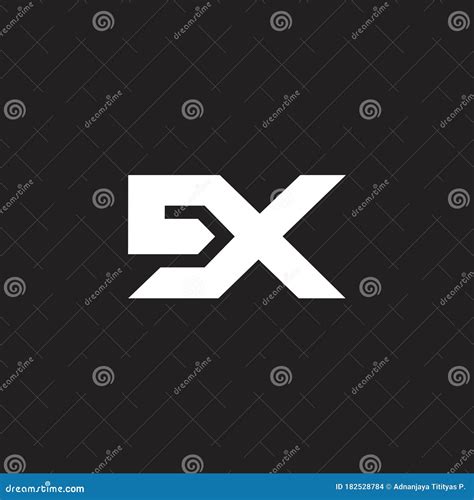 Letter Sx Simple Arrow Geometric Design Symbol Logo Vector Stock Vector