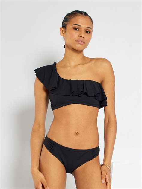 Bandeau One Shoulder Noir Kiabi