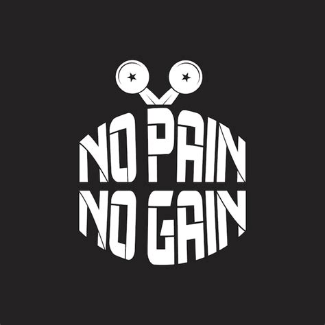 Premium Vector No Pain No Gain Gym Vector Illustrations Positive