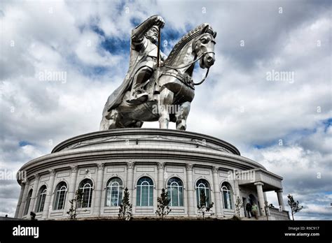 Genghis Khan Equestrian Statue In Mongolia Stock Photo Alamy