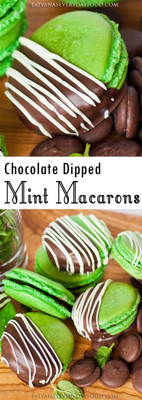 Chocolate Mint Macarons Video Tatyanas Everyday Food Chocolate Melting Wafers Chocolate