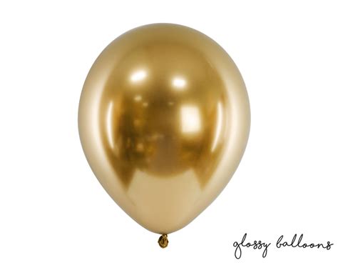 Balony złote Chrome Shiny Glossy balloons 12 50 szt Złoty