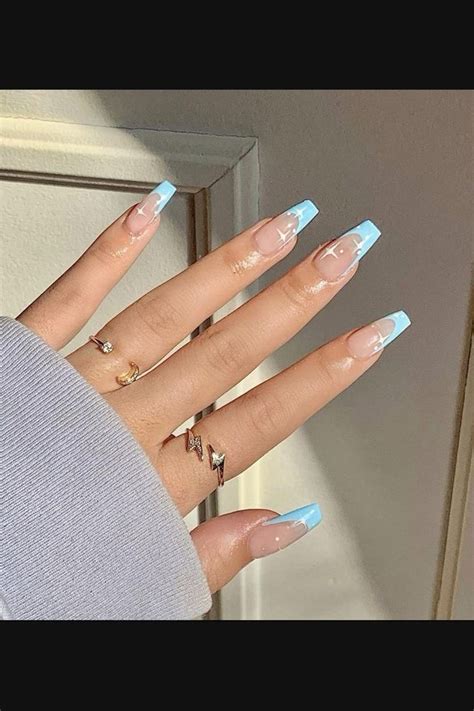 Blue Nail Inspo Stijlvolle Nagels Nagels Schattige Nagels