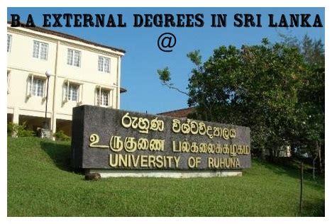 B.A External Degrees in Sri Lanka at Ruhuna University - Sri Lanka Course