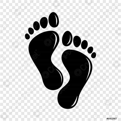 Footprints Icon Simple Black Style Stock Vector 6462987 Crushpixel