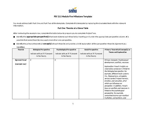 Psy Module Five Milestone Template Psy Module Five Milestone