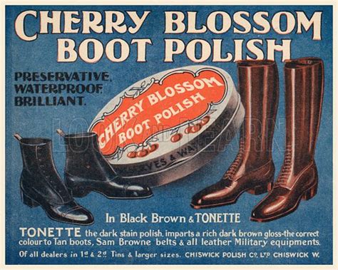 Advertisement For Cherry Blossom Boot Polish Stock Image Look And Learn