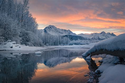 Nature Reflection Snow Winter Wallpaper Resolution X Id