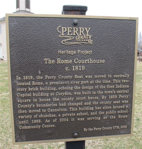 Old Perry County Courthouse Marker Rome Indiana A Photo On Flickriver