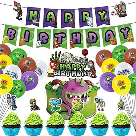 BLATOMY Plant Vs Zombies Birthday Party Supplies 38Pcs PVZ Party