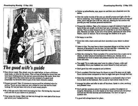 The Good Wife S Guide Housekeeping Monthly 13 May 1955