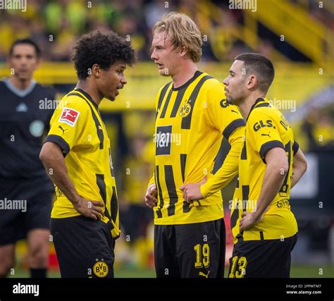 Dortmund Alemania 22nd De Abril De 2023 Karim Adeyemi BVB Julian