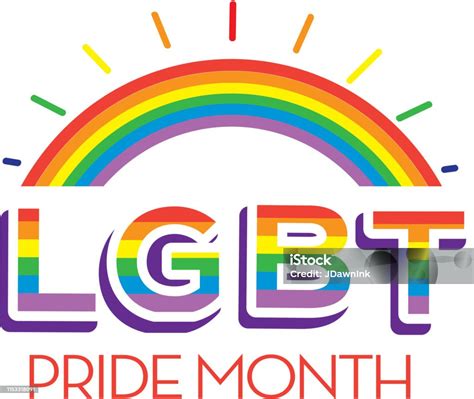 Gay Pride Atau Lgbt Happy Pride Month Label Atau Desain Stiker Ilustrasi Stok Unduh Gambar