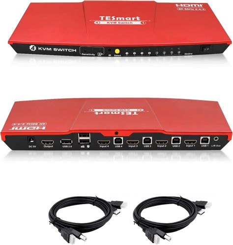 Tesmart Hdmi K Ultra Hd X Hdmi Kvm Switch X Hz With