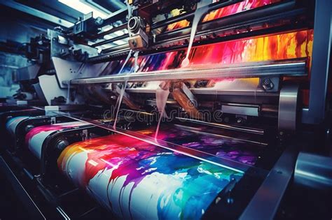 Print Machine Technology Industrial Printer Design Stock Illustration ...