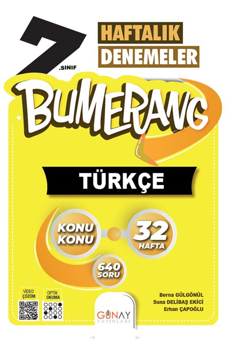 G Nay S N F Bumerang Haftal K T Rk E Denemeleri