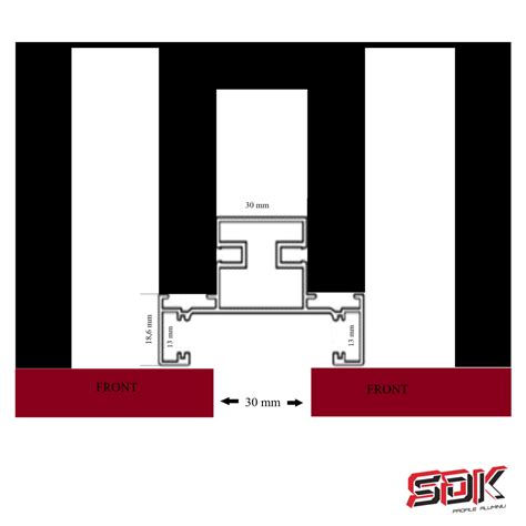 Profil Gola Vertical Aripi Cu Canal Pentru Led Finisaj Aluminiu