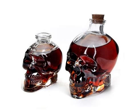 Buy Hand Crafted Glass Skull Bottle Creative Crystal Skull Bottle Made To Order From Glassarium