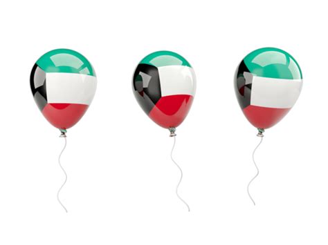 Air Balloons Illustration Of Flag Of Kuwait